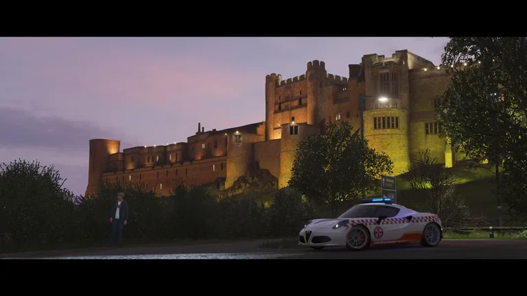 Alfa Romeo 4C with Ambulance Service NSW Operations Commander livery in Forza Horizon 4, captured 10 Jan 2019