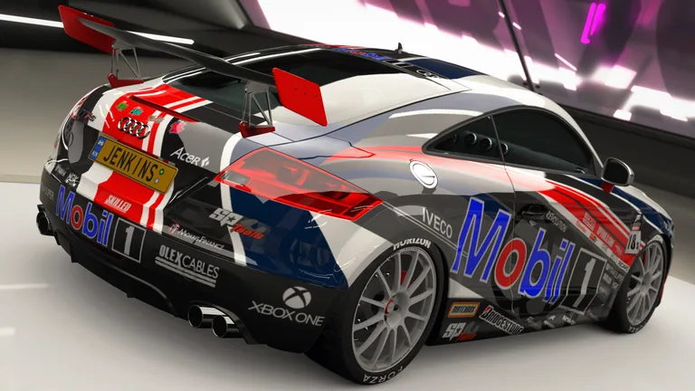 Audi TTRS with Mobil racing livery in Forza Horizon 4, captured 9 June 2026