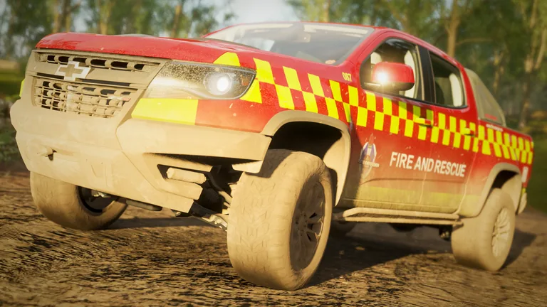 Chevrolet Colorado ZR2 with Fire & Rescue NSW livery in Forza Horizon 4, captured 1 July 2020
