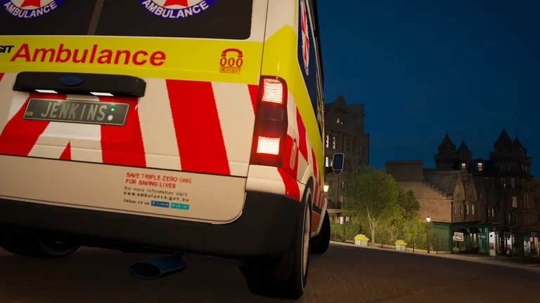Ford Transit with Ambulance Service NSW livery in Forza Horizon 4, captured 10 Jan 2019
