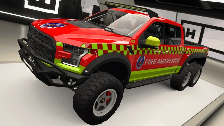 Hennessy F150 with Fire & Rescue NSW livery in Forza Horizon 4, captured 9 June 2026