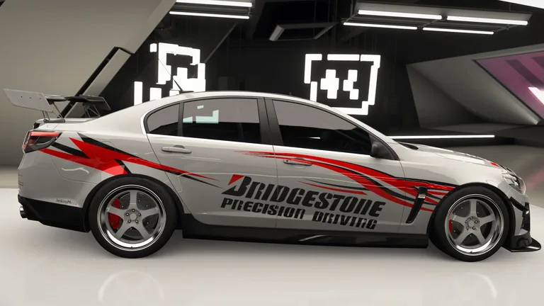 HSV GTS with Bridgestone Precision Driving Team livery in Forza Horizon 4, captured 9 June 2026