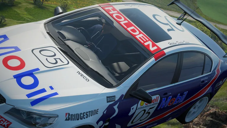 HSV GTS with Mobil Holden Racing Team Brock 1996 livery in Forza Horizon 4, captured 10 Jan 2019