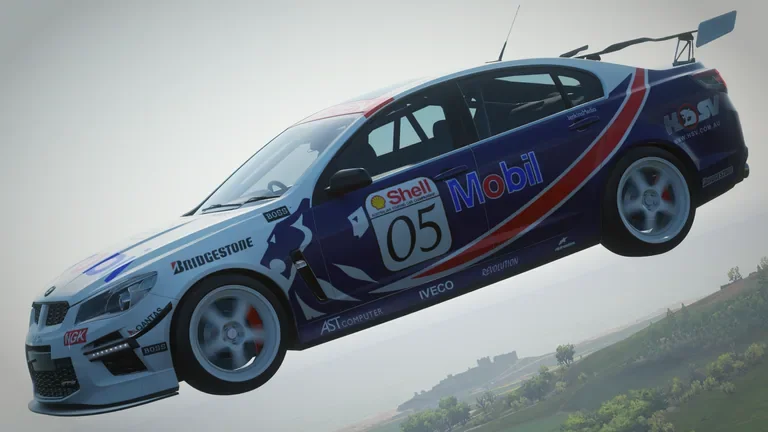 HSV GTS with Mobil Holden Racing Team Brock 1996 livery in Forza Horizon 4, captured 10 Jan 2019