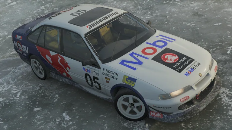HSV GTS-R 1996 with Mobil 1 rally livery in Forza Horizon 4, captured 4 Jan 2021