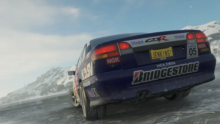 HSV GTS-R 1996 with Mobil 1 rally livery in Forza Horizon 4, captured 4 Jan 2021