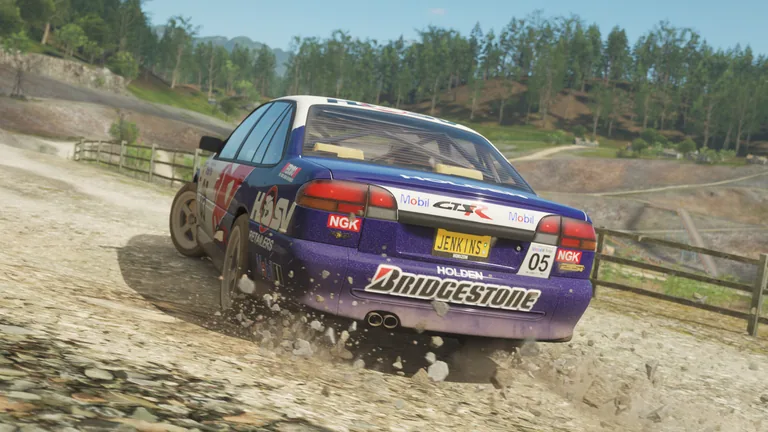 HSV GTS-R 1996 with Mobil 1 rally livery in Forza Horizon 4, captured 4 Jan 2021