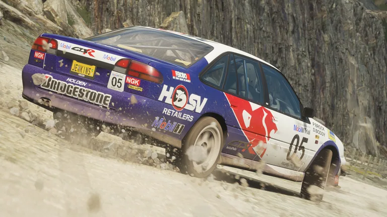 HSV GTS-R 1996 with Mobil 1 rally livery in Forza Horizon 4, captured 4 Jan 2021