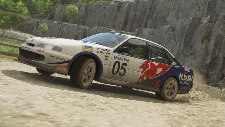 HSV GTS-R 1996 with Mobil 1 rally livery in Forza Horizon 4, captured 4 Jan 2021