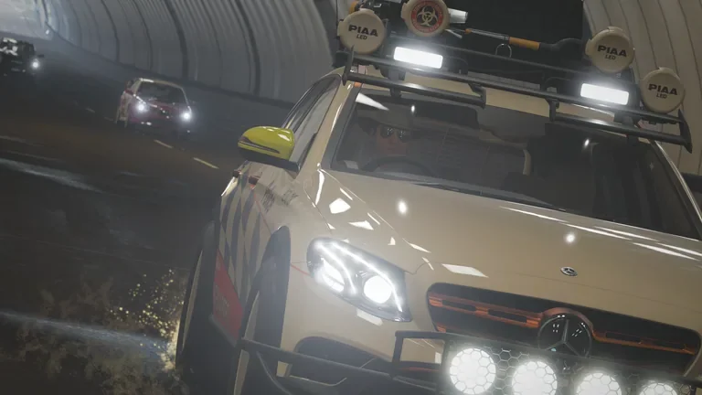 Mercedes-Benz 4Matic Wagon with New South Wales Highway Patrol livery in Forza Horizon 4, captured 1 July 2020