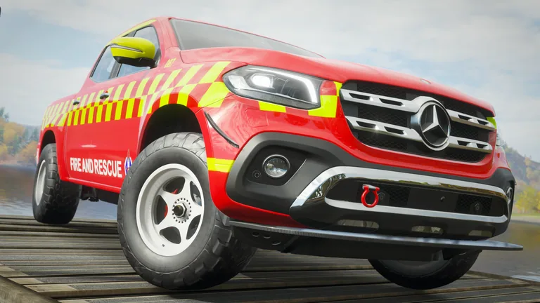 Mercedes-Benz X Class with Fire & Rescue NSW livery in Forza Horizon 4, captured 1 July 2020