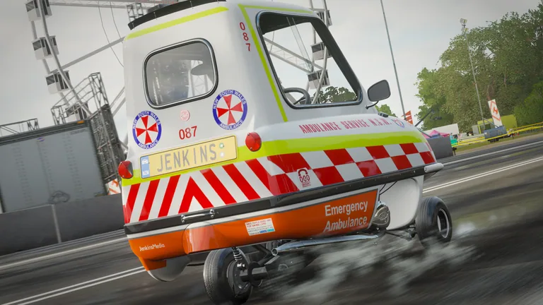 Peel P50 with Ambulance Service NSW livery in Forza Horizon 4, captured 10 Jan 2019