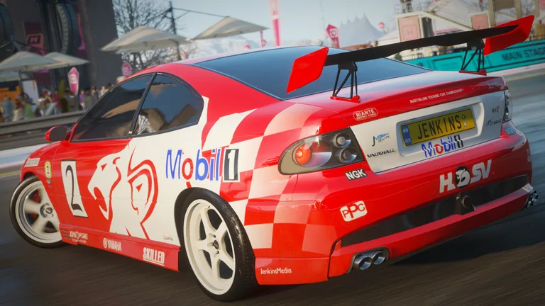 Vauxhall Monaro VXR with Bright 2002 livery in Forza Horizon 4, captured 10 Jan 2019
