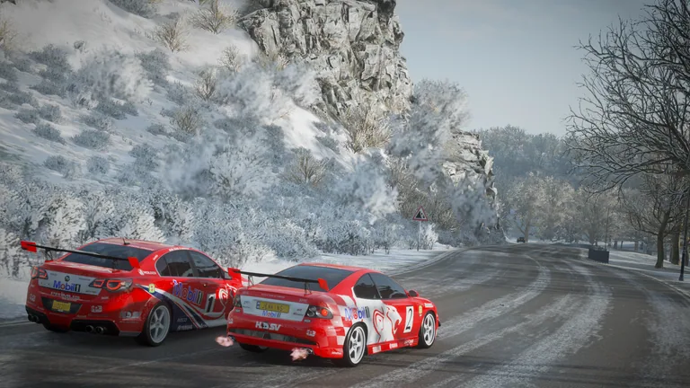Vauxhall Monaro VXR with Bright 2002 livery in Forza Horizon 4, captured 10 Jan 2019