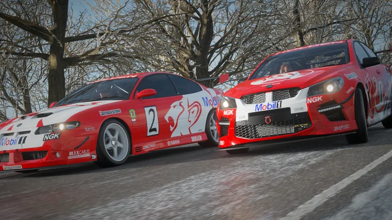 Vauxhall Monaro VXR with Bright 2002 livery in Forza Horizon 4, captured 10 Jan 2019