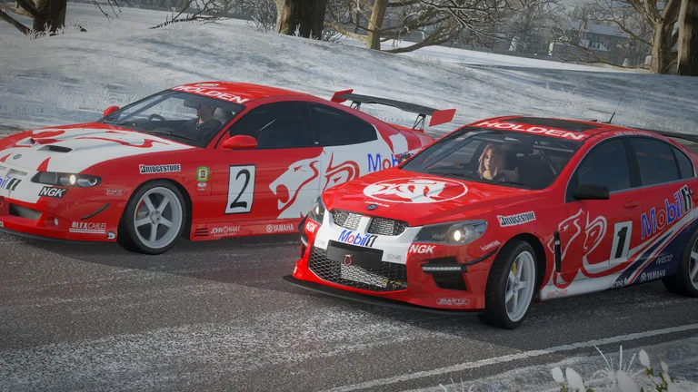 Vauxhall Monaro VXR with Bright 2002 livery in Forza Horizon 4, captured 10 Jan 2019
