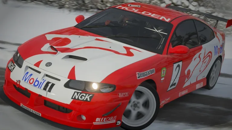 Vauxhall Monaro VXR with Bright 2002 livery in Forza Horizon 4, captured 10 Jan 2019