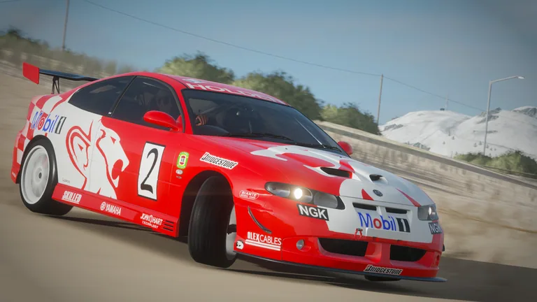 Vauxhall Monaro VXR with Bright 2002 livery in Forza Horizon 4, captured 24 July 2020