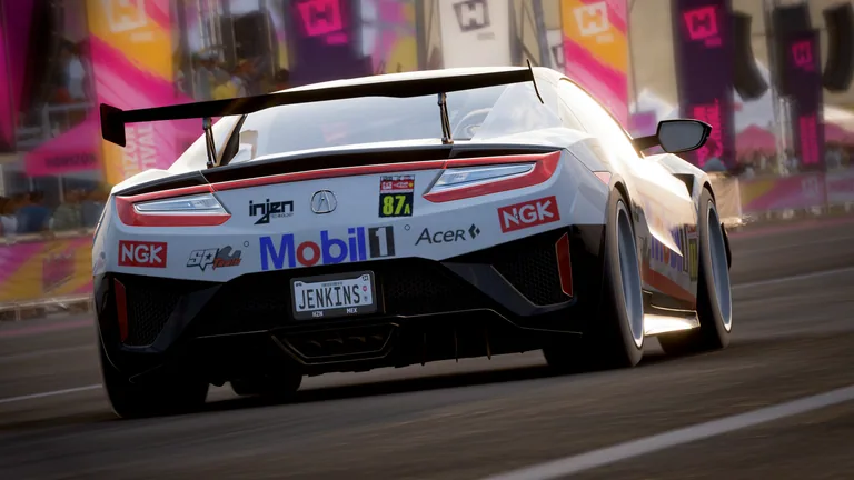 Acura NSX with Mobil racing livery in Forza Horizon 5, captured 29 Nov 2021
