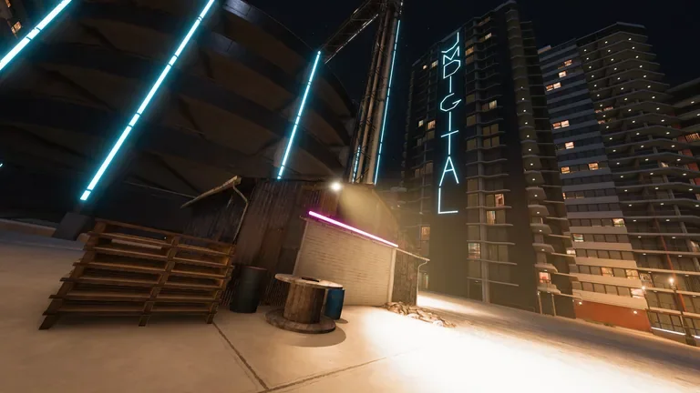 Parking Garage Studio V3 custom track (EventLab Route) in Forza Horizon 5, captured 4 May 2023
