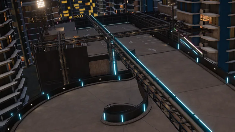 Parking Garage Studio V3 custom track (EventLab Route) in Forza Horizon 5, captured 4 May 2023