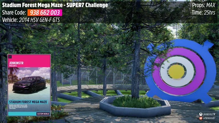 Stadium Forest Mega Maze custom track (Super7 Challenge) in Forza Horizon 5
