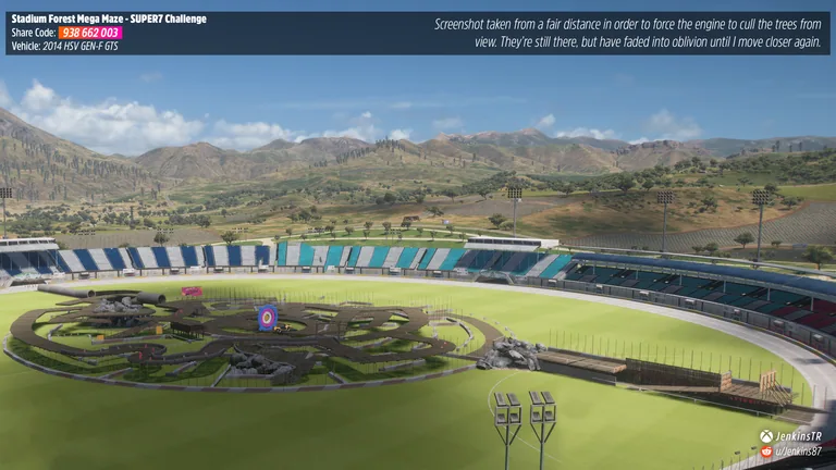Stadium Forest Mega Maze custom track (Super7 Challenge) in Forza Horizon 5