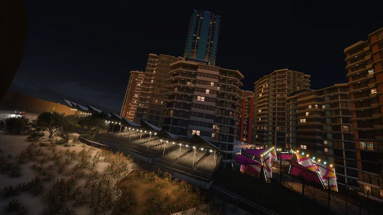 Spiral Stadium City Loop V8 custom track (EventLab Route) in Forza Horizon 5, captured 4 May 2023