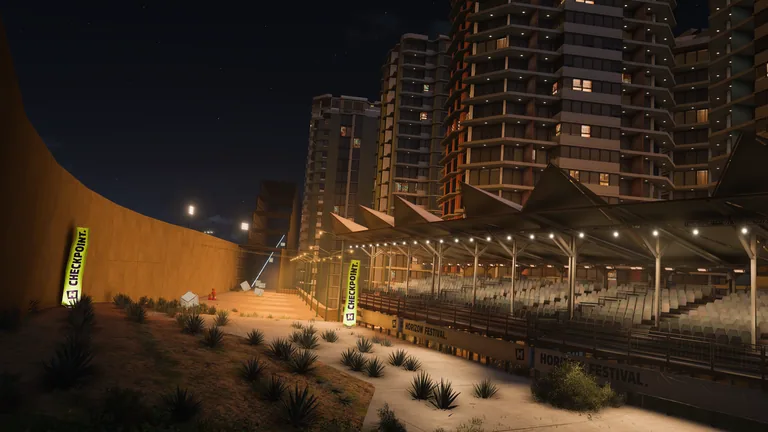 Spiral Stadium City Loop V8 custom track (EventLab Route) in Forza Horizon 5, captured 4 May 2023