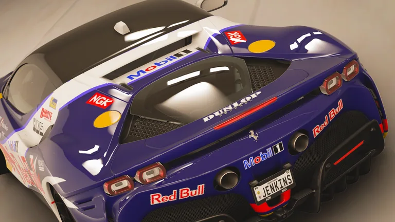 Ferrari SF90 with Red Bull Racing livery in Forza Horizon 5, captured 4 May 2023