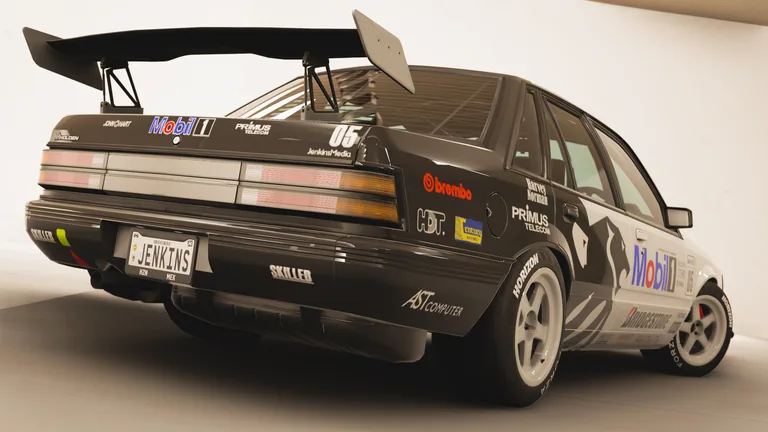 Holden VK Commodore with Brock retro inspired livery in Forza Horizon 5, captured 4 May 2023