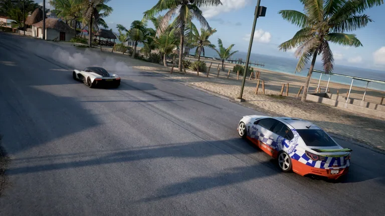 HSV GTS with New South Wales Highway Patrol livery in Forza Horizon 5, captured 6 Dec 2021