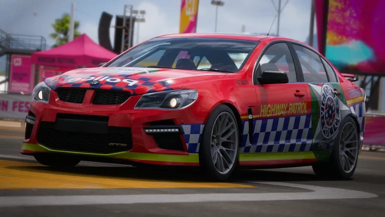 HSV GTS with Victoria Police Smart SS livery in Forza Horizon 5, captured 6 Dec 2021