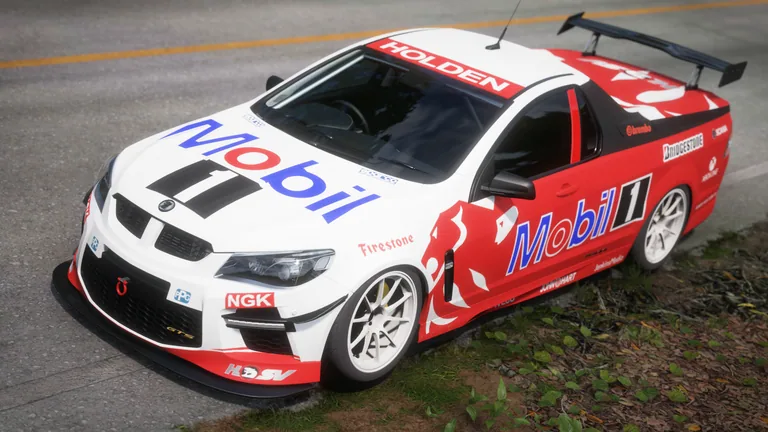 HSV Maloo with Mobil racing older version livery in Forza Horizon 5, captured 7 Dec 2021
