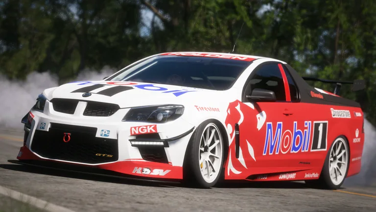 HSV Maloo with Mobil racing older version livery in Forza Horizon 5, captured 7 Dec 2021