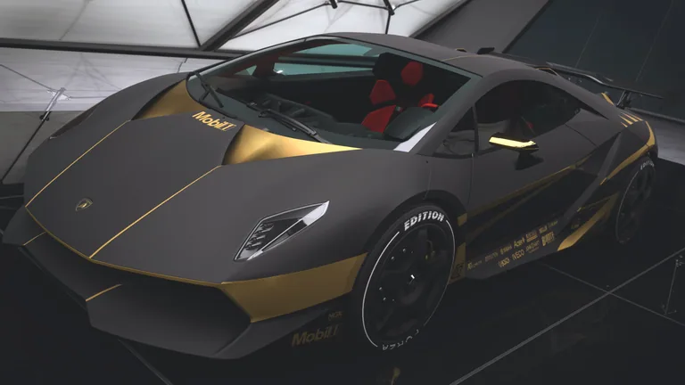 Lambo Sesto FE with matte gold racer livery in Forza Horizon 5, captured 9 June 2026