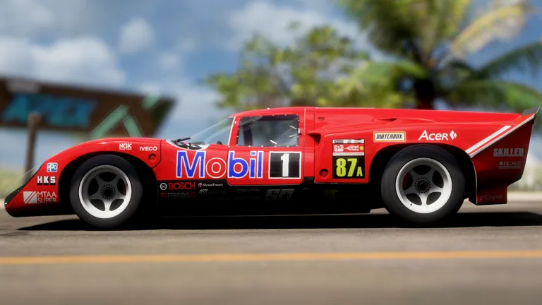 Lola with Mobil racing livery in Forza Horizon 5, captured 7 Dec 2021