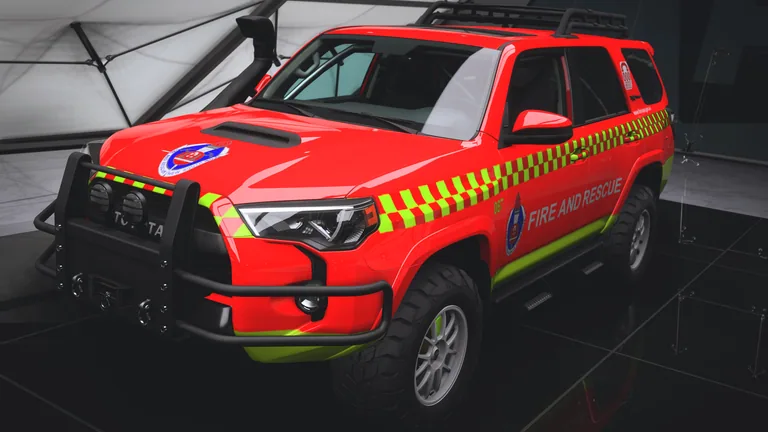Toyota 4Runner with Fire & Rescue NSW livery in Forza Horizon 5, captured 9 June 2026