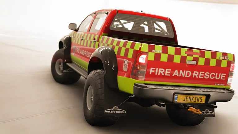 Toyota AT38 with Fire & Rescue NSW livery in Forza Horizon 5, captured 4 May 2023