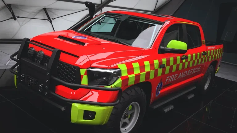 Toyota Tundra with Fire & Rescue NSW livery in Forza Horizon 5, captured 9 June 2026