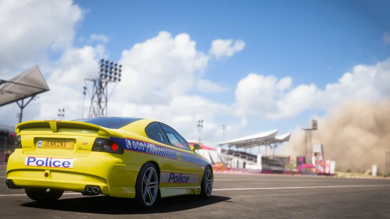 Vauxhall Monaro VXR with Victoria Police GTO prototype livery in Forza Horizon 5, captured 6 Dec 2021