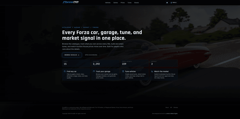 ForzaDB application screenshot 1