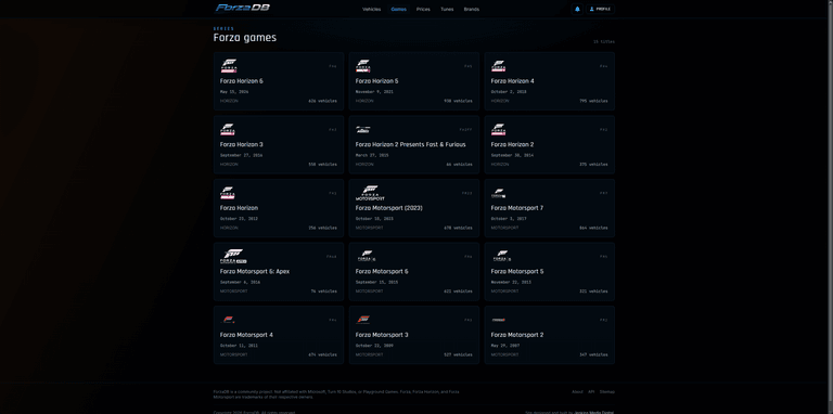 ForzaDB application screenshot 3