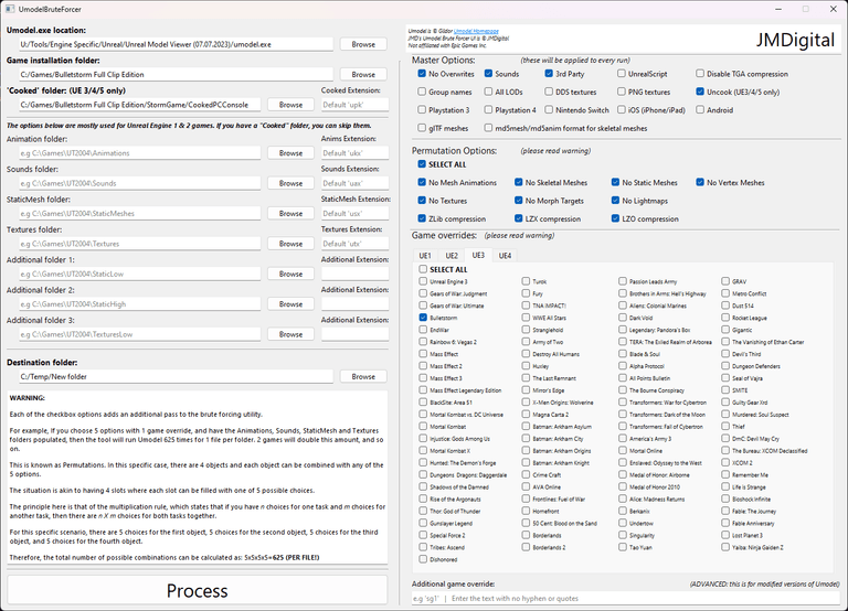 UModel brute force tool preview
