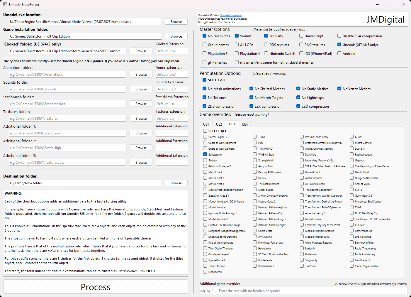 UModel brute force tool preview